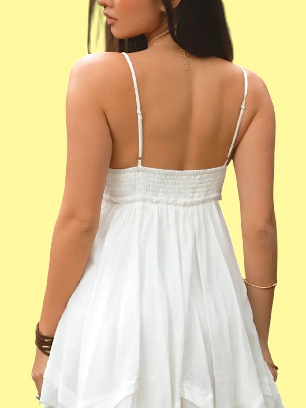 🚺 TicToc Lumi Embroidered Raw Hemline Baby Doll Dress — 100% Organic Cotton - Picture 10 of 10